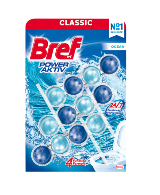BREF Power Aktiv Zawieszka do WC - Morska bryza 3x50g