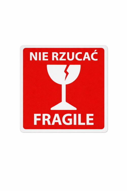 Etykieta "NIE RZUCAĆ FRAGILE" 100 sztuk