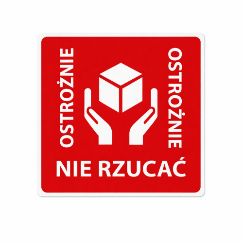 Etykieta "Ostrożnie nie rzucać" 100 sztuk