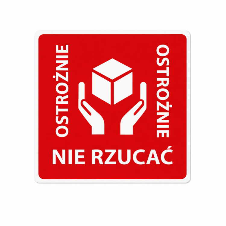 Etykieta "Ostrożnie nie rzucać" 100 sztuk