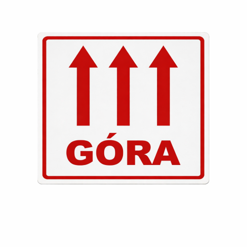 Etykieta "GÓRA" 50x50mm 100 sztuk